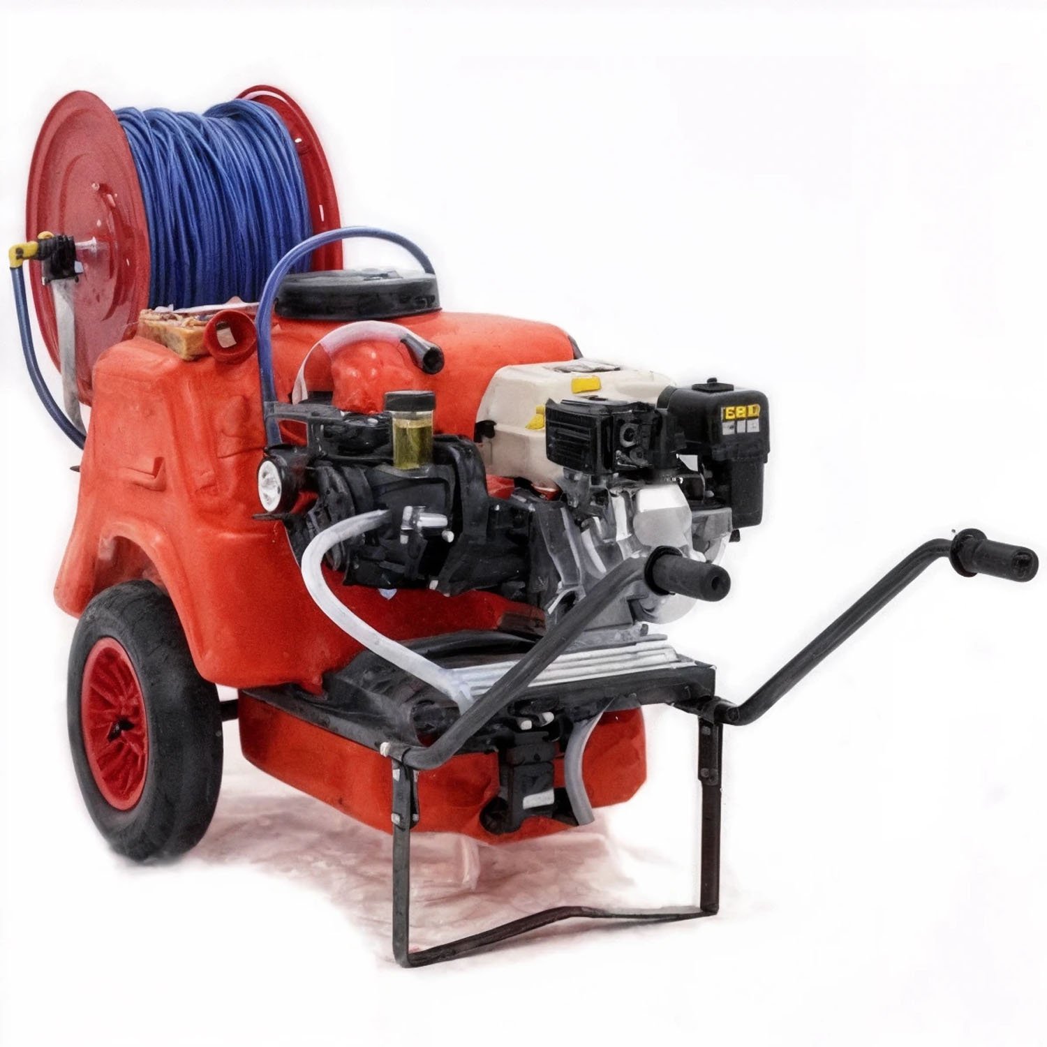 Groupe motopompe de pulvérisation Comet APS 41 Honda GP 160 sur chariot Dal Degan avec réservoir 150 l