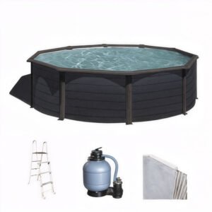 Gre Granada Ronde Ø350 x 132 cm - Piscine hors sol en acier