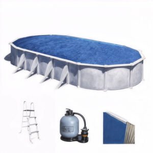 Gre Haiti Ovale 730 x 375 x 132 cm - Piscine hors-sol en acier