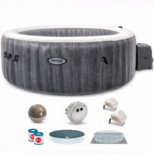 Intex Ronde Greywood Deluxe 28440EX - Piscine hydromassage spa