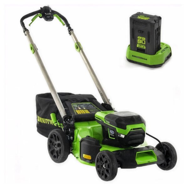 Greenworks GD60LM51SPK4 - Tondeuse à gazon automotrice à batterie - 60V/4Ah - Coupe 51 cm
