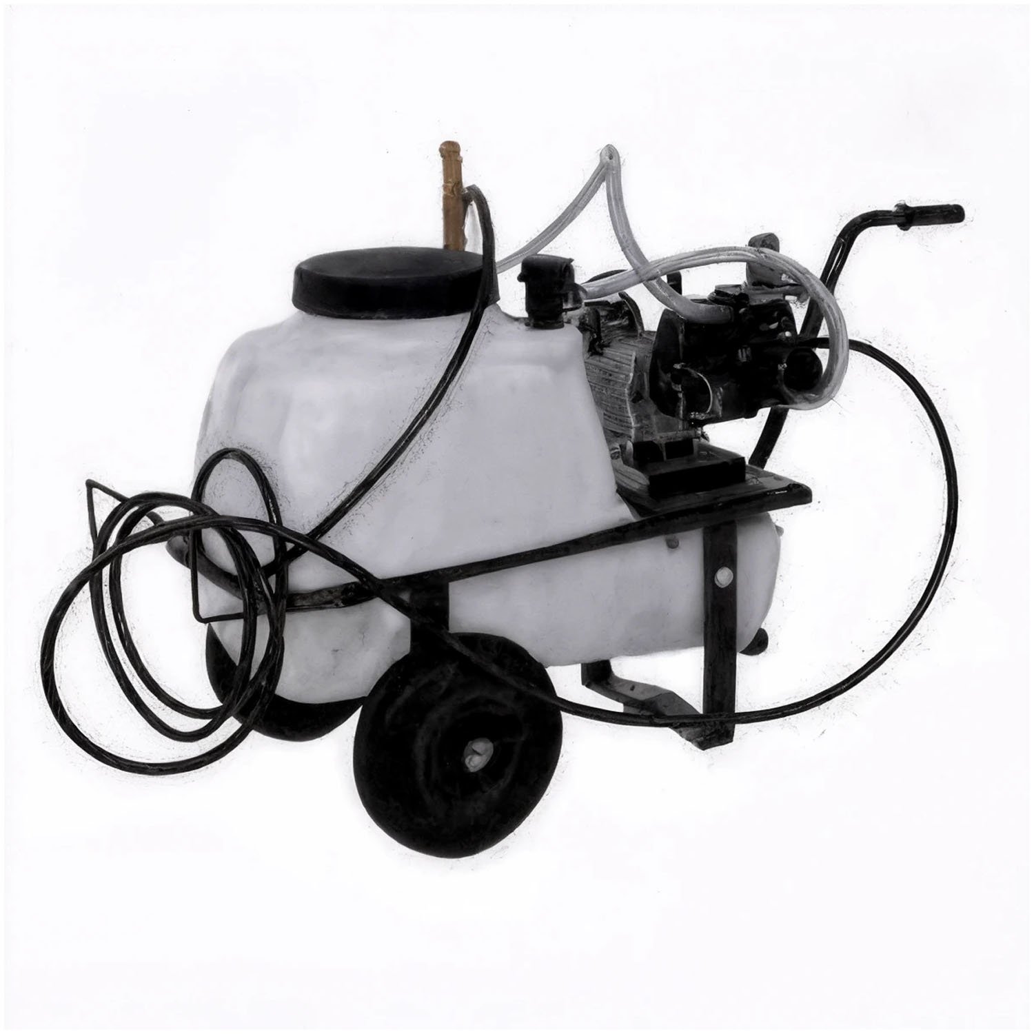 Groupe motopompe de pulvérisation Comet MC 20/20 - moteur électrique monophasé sur chariot avec cuve 50 l