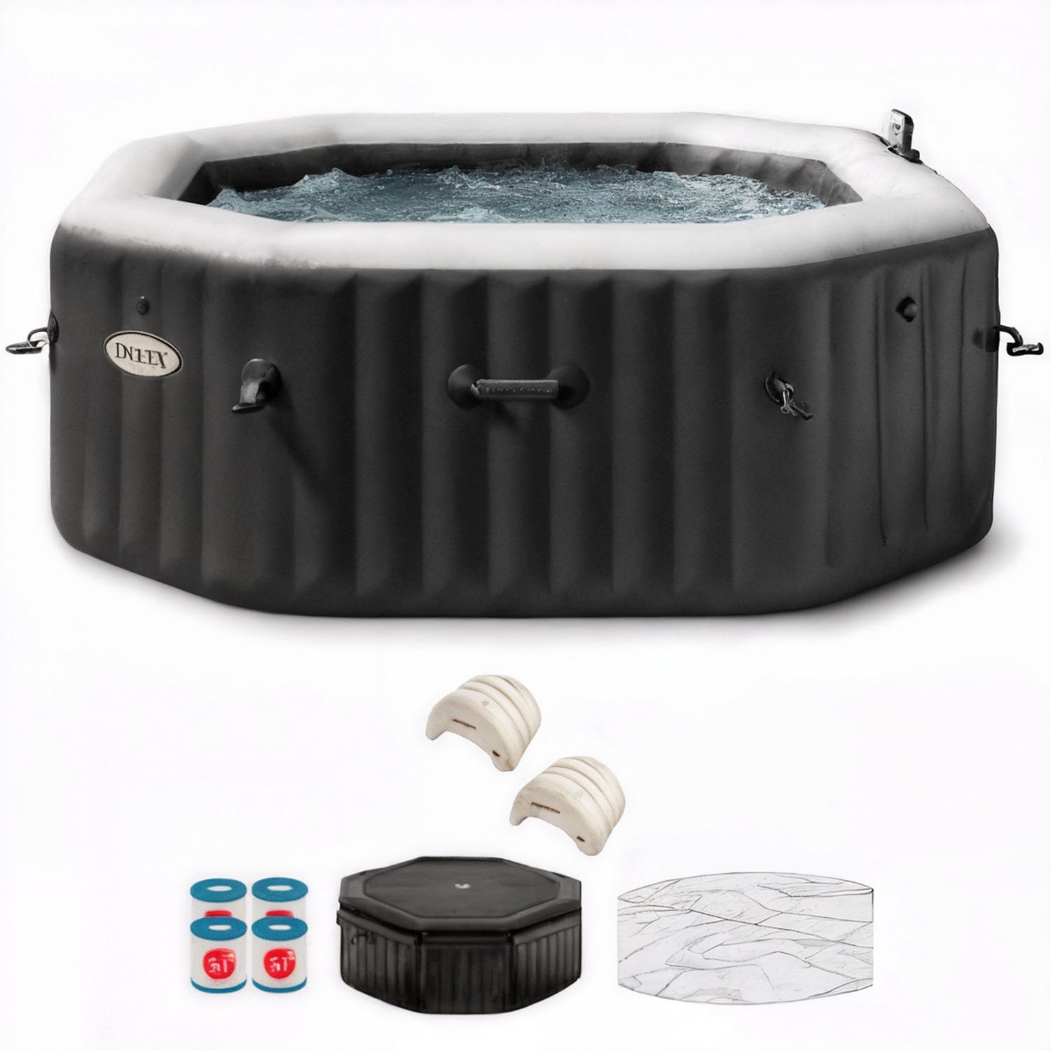 Intex Octogonale Jet & Bubble Deluxe 28458EX - Piscine hydromassage spa