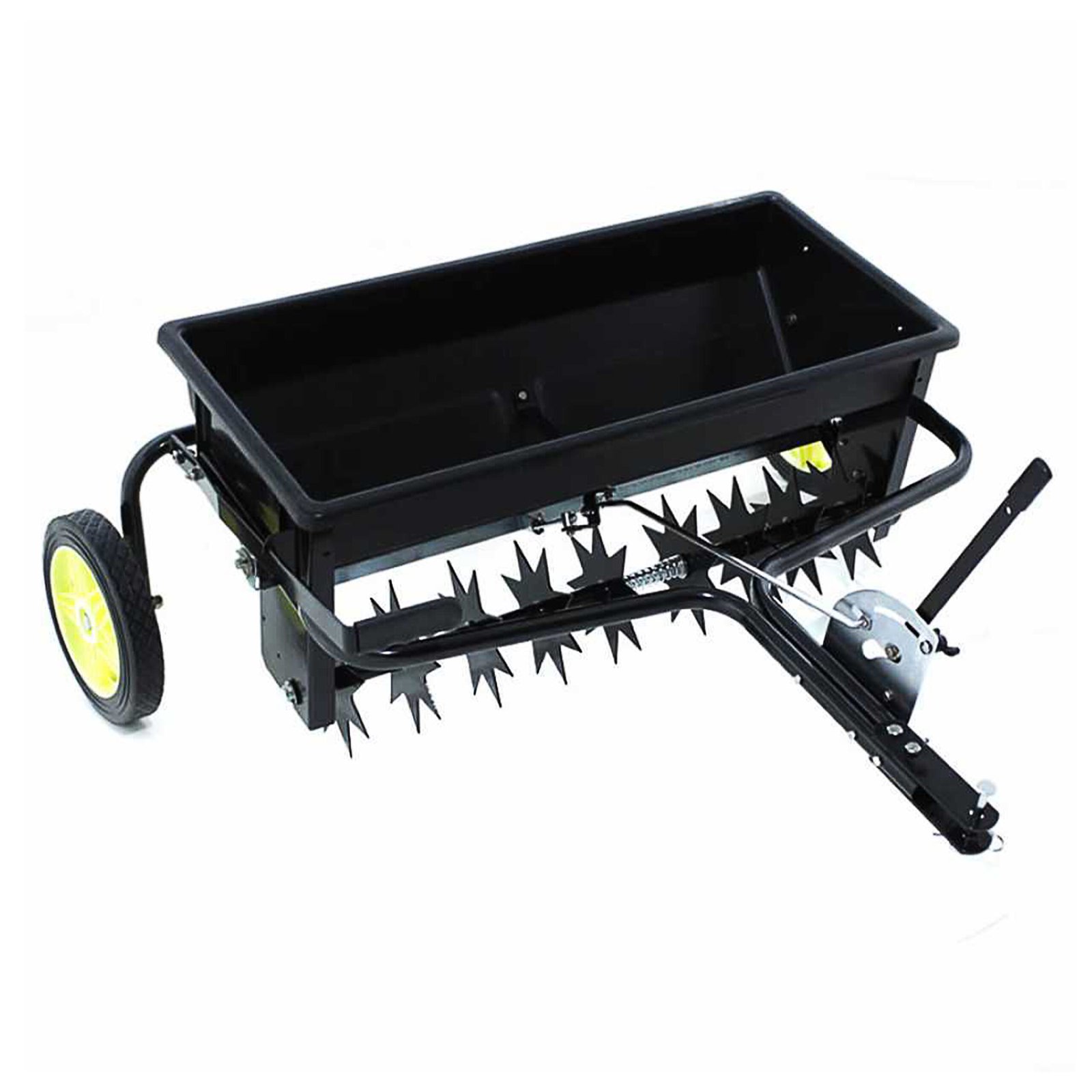 Aérateur épandeur d'engrais semeuse tractée pour autoportée