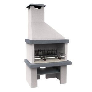 Edilmark Happy-barbecue-en-maçonnerie à bois-et-charbon-brûleur-arrière
