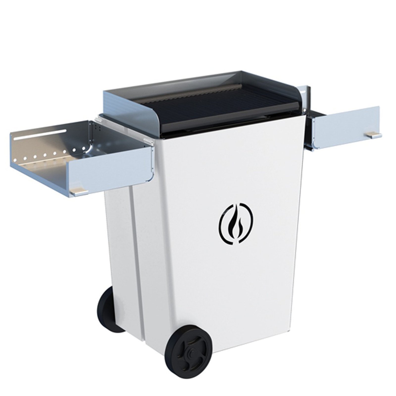 Linea-vz-Party-Bianco (blanc) - Barbecue-pyrolytique-pellets-sur-roues